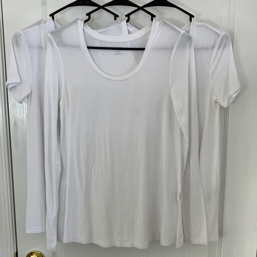 3 pack of Daily Ritual Women's White Tops + 1 tan top